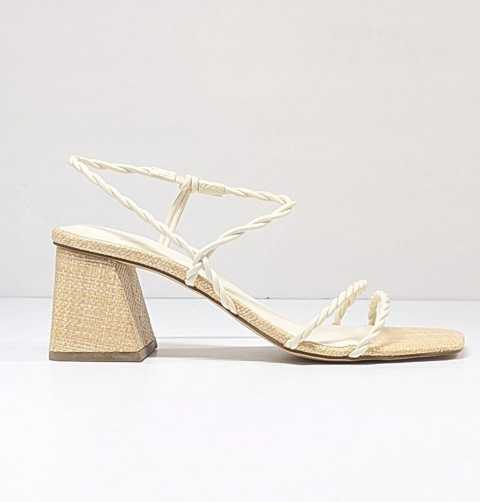 Marc Fisher Women's Carys Twisted Strap Block Heel Sandals Size 8.5 (MSRP $130)