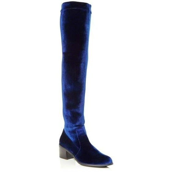 Sol Sana Women's Bianca Over-the-knee Boots Navy Velvet Size 39 EU (MSRP $180)