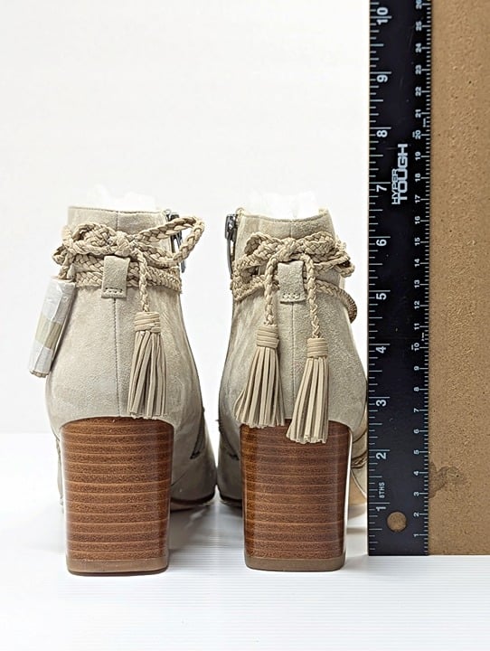 Via Spiga Women's Maddox Wraparound Tassel Heel Booties Size 9.5 (MSRP $275)