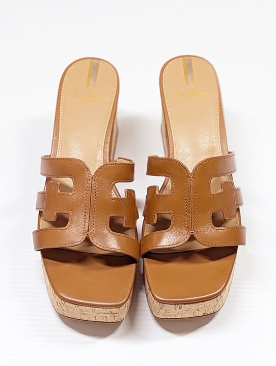 Sam Edelman Women's Dev Leather Cork Platform Sandals Size 9 (MSRP $150)