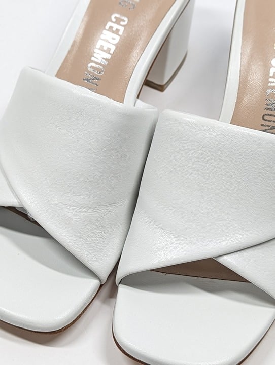 Opening Ceremony Women's Nadyia Block Heel Slide Sandals Size 37 EU (MSRP $375)