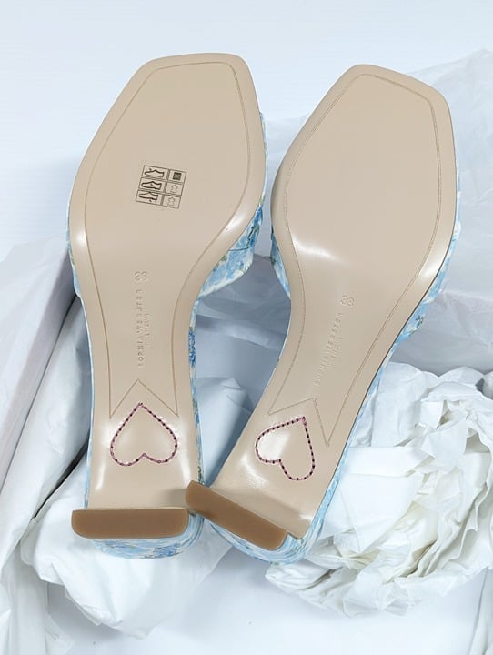 Sophia Webster x LoveShackFancy Womens Margaux Mid Mule Sandal Size 38 MSRP $900