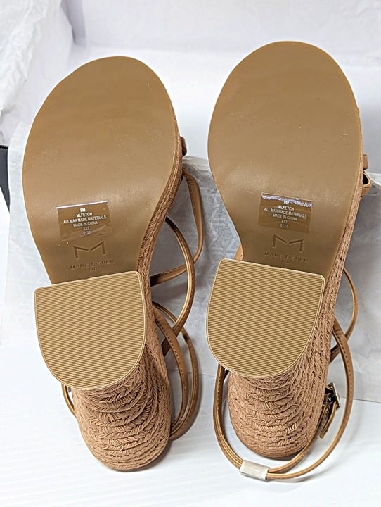 Marc Fisher LTD Women's Fetch Ankle Strap Espadrille Natural Size 9 (MSRP $140)