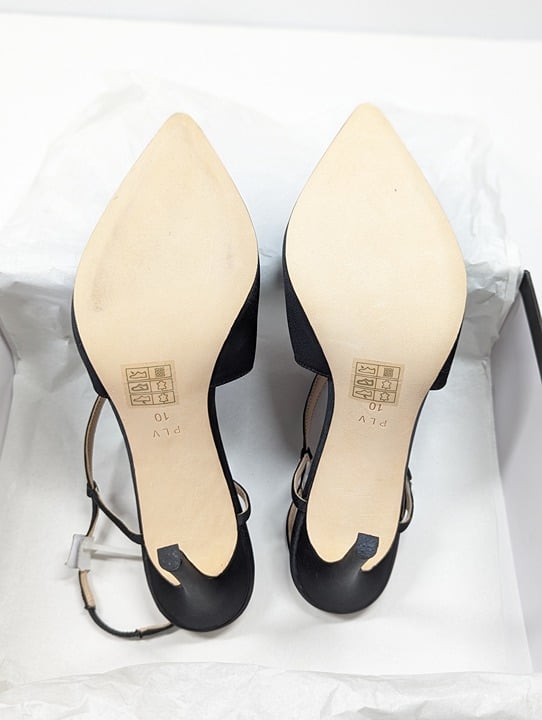 Pour La Victoire Women's Cerry Satin Slingback Heel Pumps Size 10 M (MSRP $245)