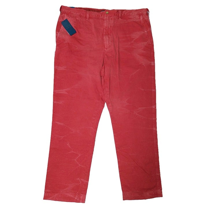 Polo Ralph Lauren Men's Straight Fit Garment Dyed Pants Red Size 40 (MSRP $198)