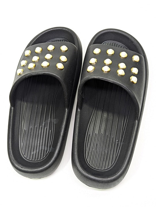 Kenneth Cole New York Mello Eva Pearl Women's Slide Sandals Size 9 (MSRP $55)