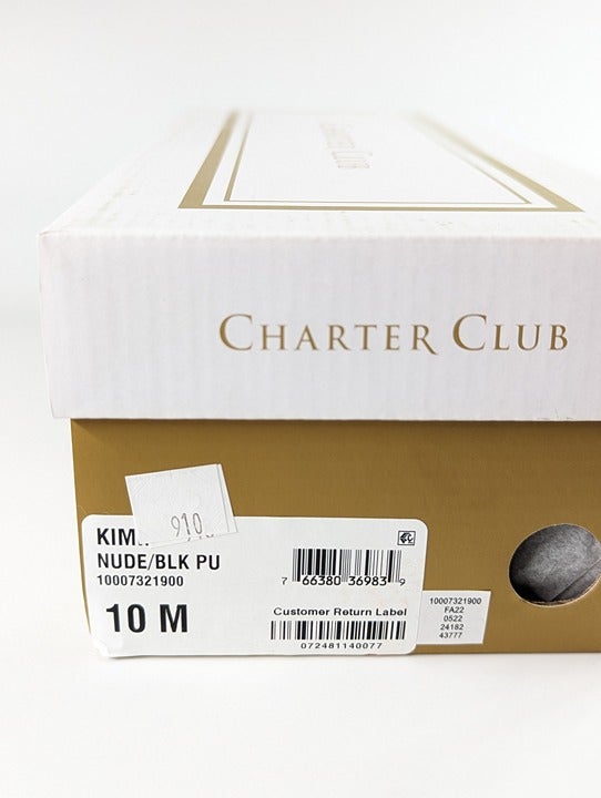 Charter Club Women's Kimii Deconstructed Loafers Nude/Black Size 10 M (MSRP $60)
