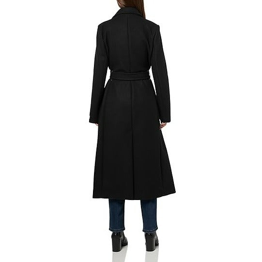 DKNY Petite Notched-Collar Double-Breasted Wrap Coat Size XL 16-18 (MSRP $350)