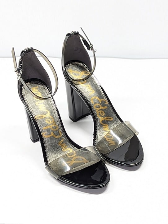 Sam Edelman Women's Yaro Sheer Ankle Strap High-Heel Sandals Size 8.5 MSRP $120