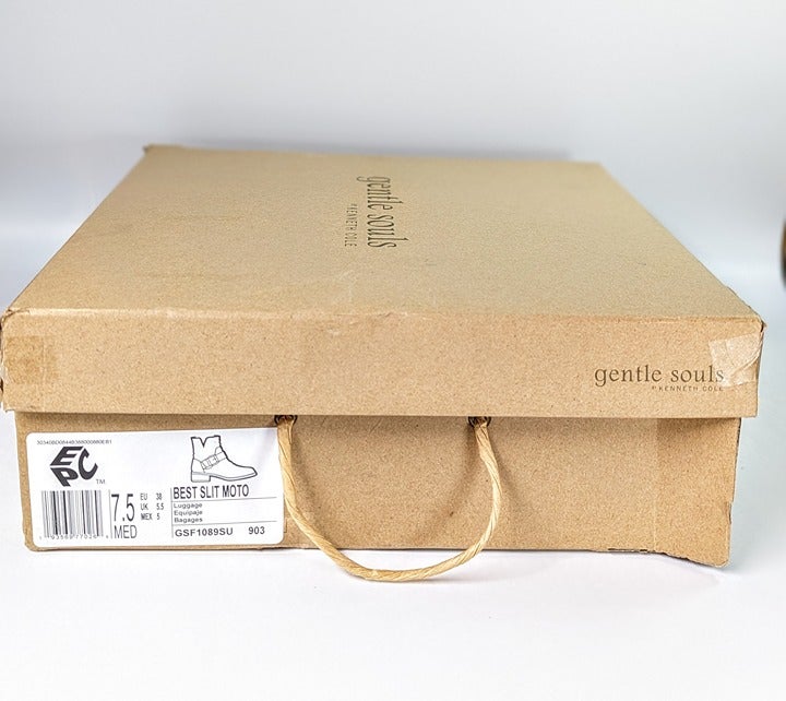 Gentle Souls by Kenneth Cole Women's Best Slit Moto Boots Size 7.5 M (MSRP $279)