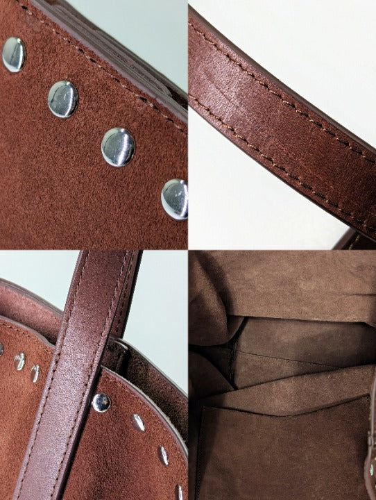 Loeffler Randall Walker Women's Espresso/Silver Suede Tote (MSRP $425)