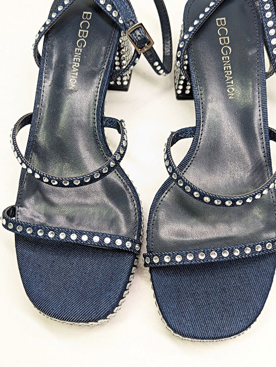 BCBGeneration Lissena-2 Women's Rhinestones Platform Sandals Size 6 MSRP $109
