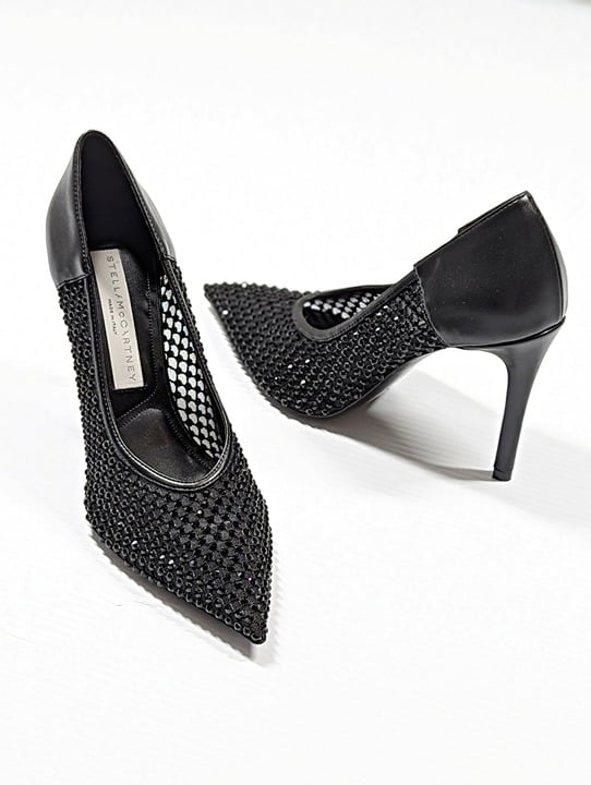 Stella McCartney Women's Stella Iconic Studded Mesh Pumps Size 36 EU (MSRP $995)