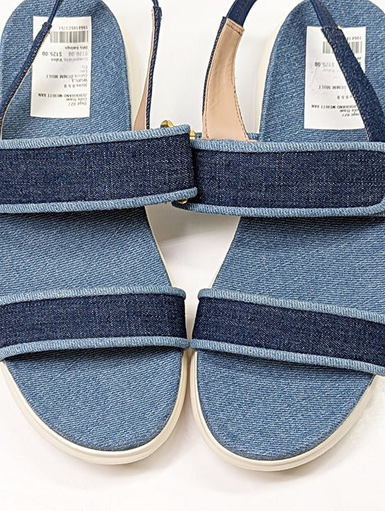 Cole Haan Meritt Women's Zerogrand Denim Platform Sandals Size 8.5 (MSRP $175)