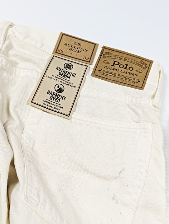 Polo Ralph Lauren Men's Sullivan Slim Distressed Jean White Size 36 (MSRP $198)