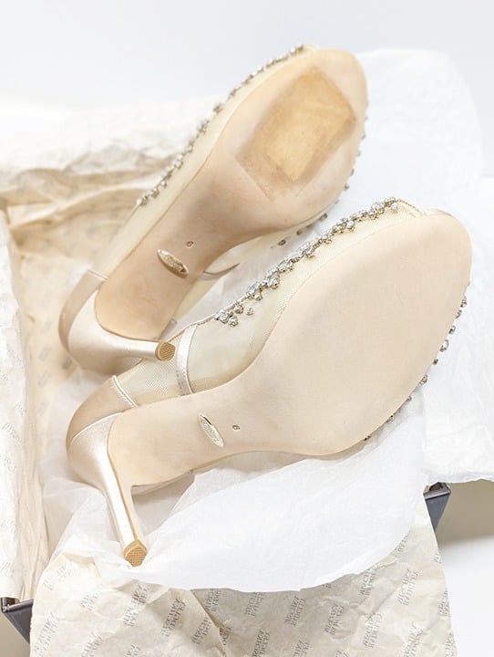 Badgley Mischka Women's Pepper Embellished Pumps Satin Size 9 (MSRP $295)