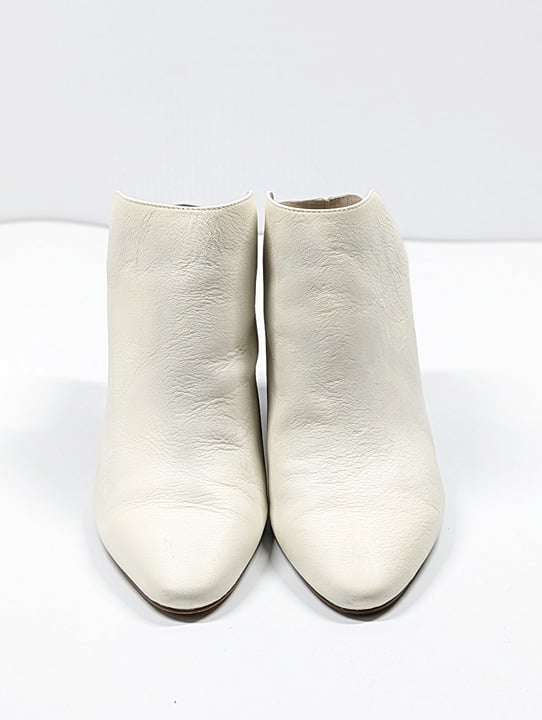 Dolce Vita Women's Renly White Leather Round Toe Block Heel Size 8.5 (MSRP $150)