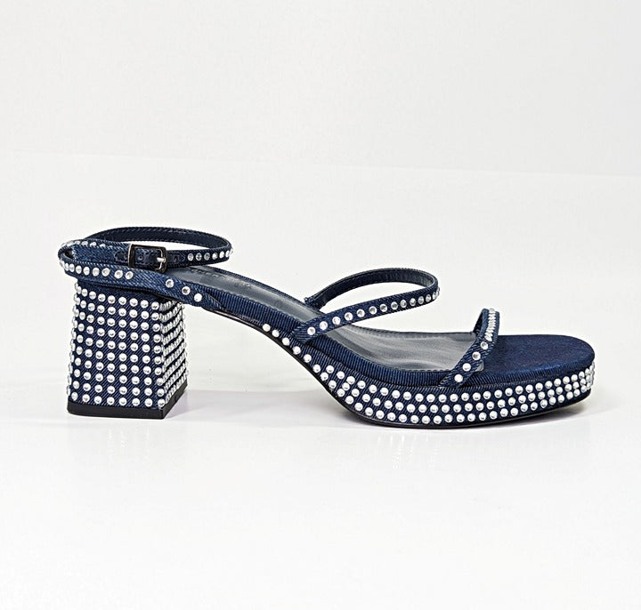 BCBGeneration Lissena-2 Women's Rhinestones Platform Sandals Size 9 MSRP $109