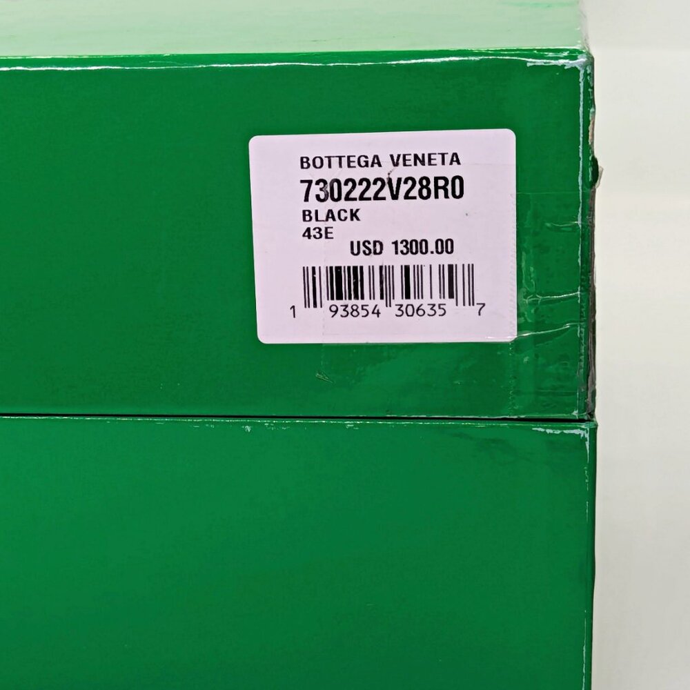 Bottega Veneta Men's Black Leather Slip On Lug Penny Loafers Size 43 MSRP $1,300