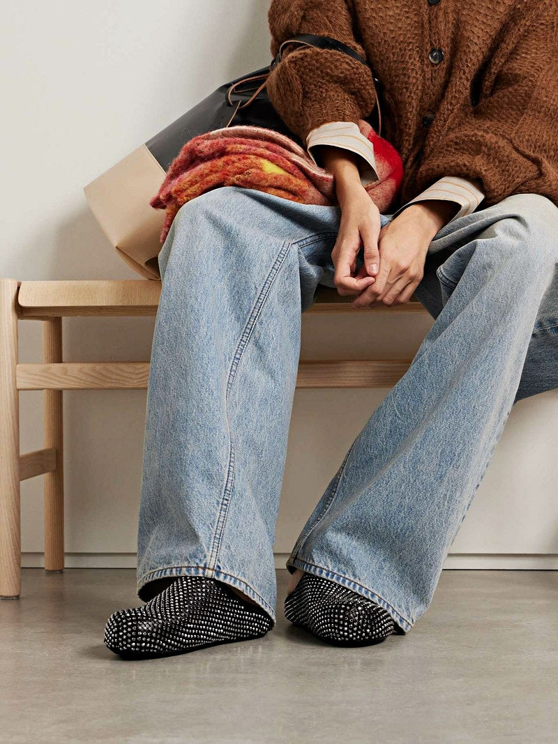 Marni Men's Fussbett Sabot Mules With Rhinestones Black Size 41 (MSRP $1,170)