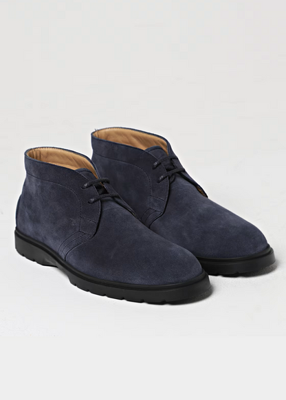 Tod's Men’s Blue Suede Desert Round Toe Ankle Boots Size 8.5 (MSRP $775)
