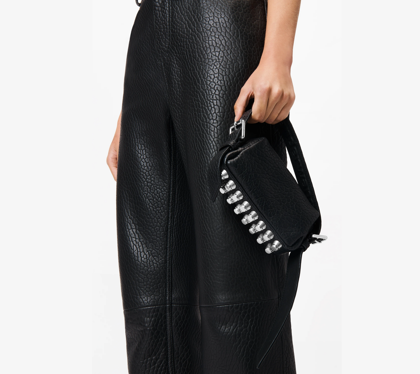 Alexander Wang Ricco Mini Black Leather Convertible Crossbody Bag