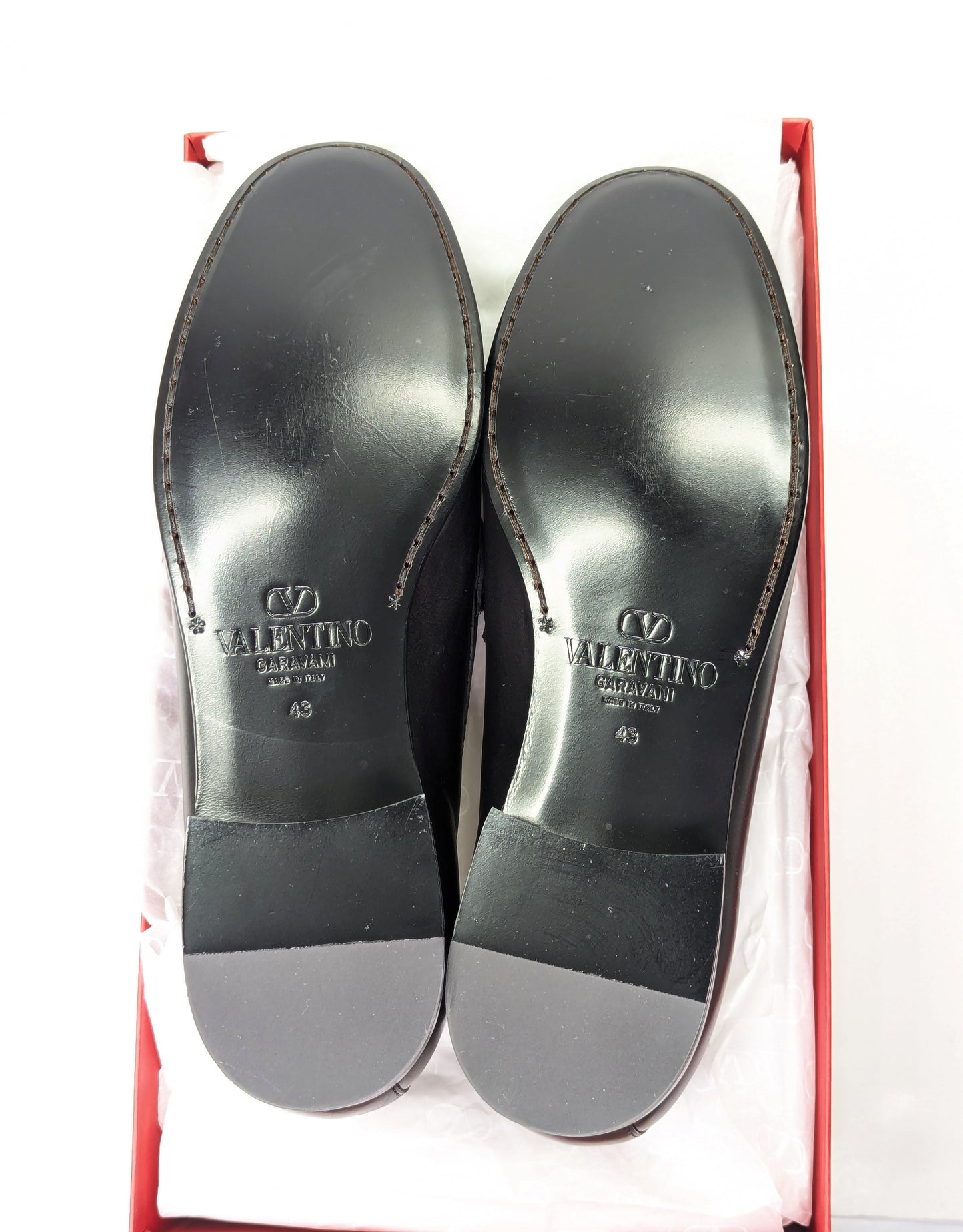 Valentino Garavani Men's Vlogo Penny Loafer in Nero Black Size 43 (MSRP $980)