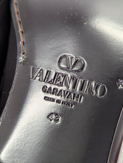 Valentino Garavani Men's Vlogo Penny Loafer in Nero Black Size 43 (MSRP $980)