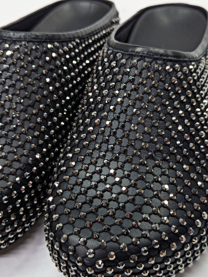 Marni Men's Fussbett Sabot Mules With Rhinestones Black Size 41 (MSRP $1,170)