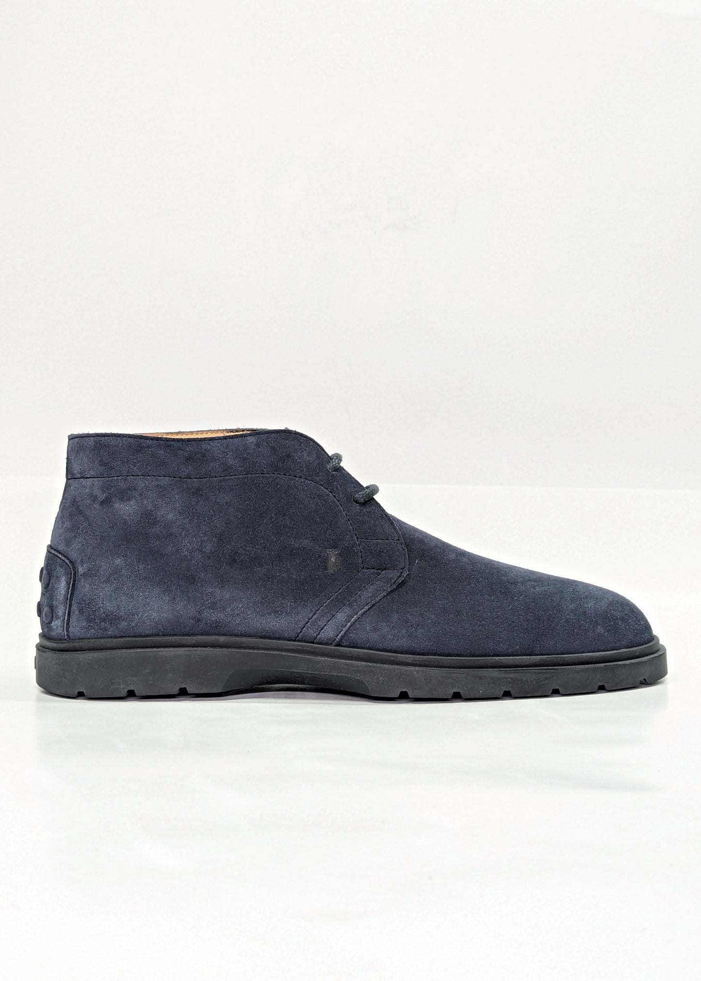 Tod's Men’s Blue Suede Desert Round Toe Ankle Boots Size 8.5 (MSRP $775)
