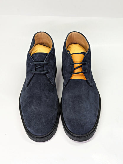 Tod's Men’s Blue Suede Desert Round Toe Ankle Boots Size 8.5 (MSRP $775)