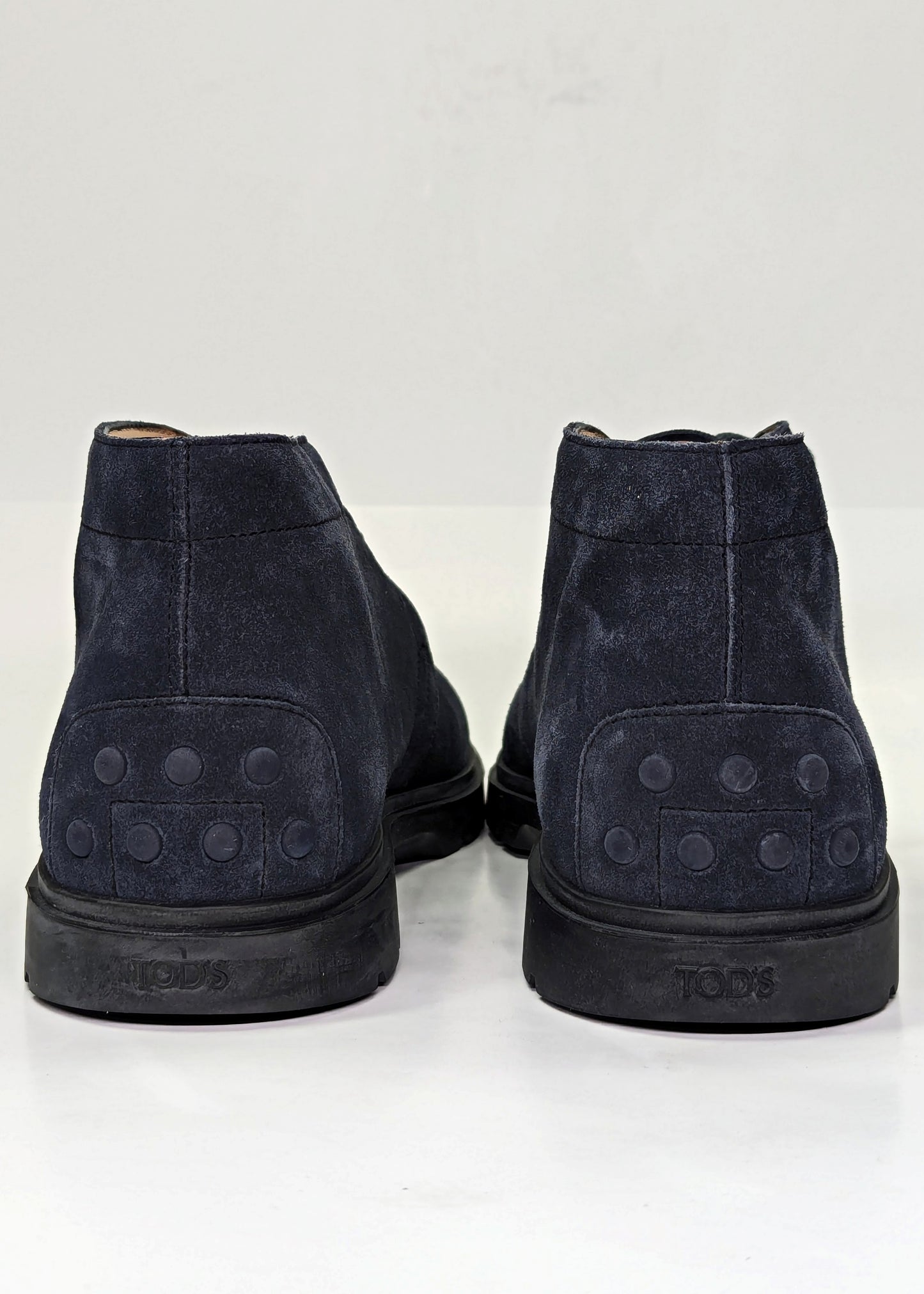 Tod's Men’s Blue Suede Desert Round Toe Ankle Boots Size 8.5 (MSRP $775)