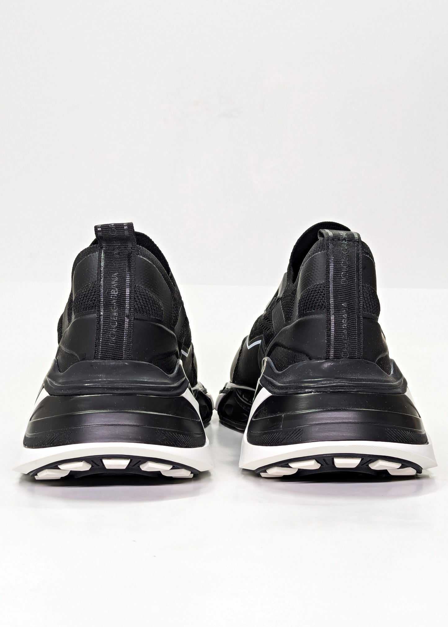 Dolce & Gabbana Men's Black Knit Fabric Sorrento Sneakers Size 39 (MSRP $695)