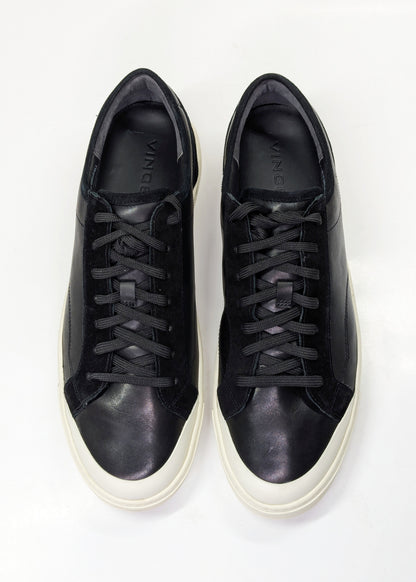 Vince Wescott Men's Black Leather Low Top Lace Up Sneakers Size 10.5 (MSRP $250)
