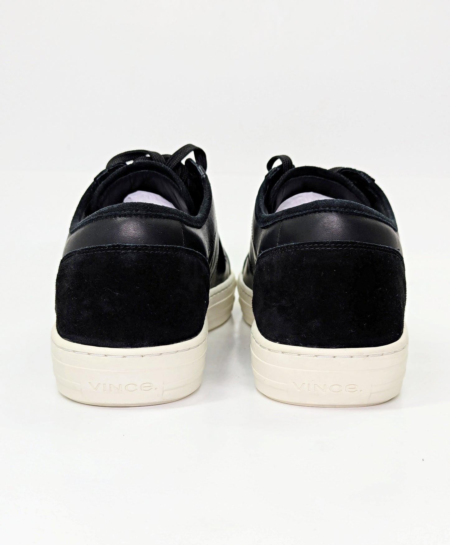 Vince Wescott Men's Black Leather Low Top Lace Up Sneakers Size 10.5 (MSRP $250)