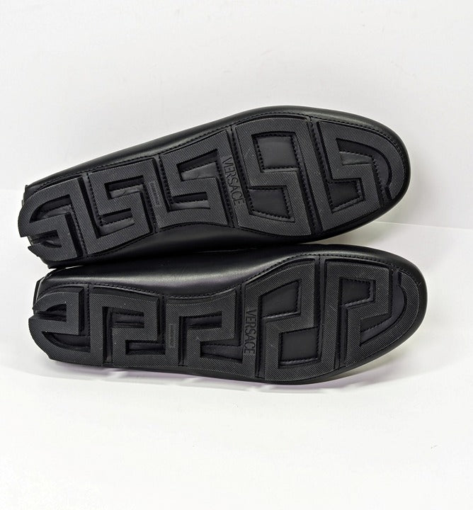 Versace Men's La Medusa Black Calf Leather Loafers Size 43.5 (MSRP $775)