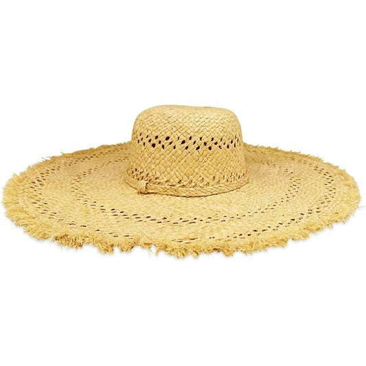 Hat Attack Women's Willow Raffia Sunhat One Size (MSRP $132)