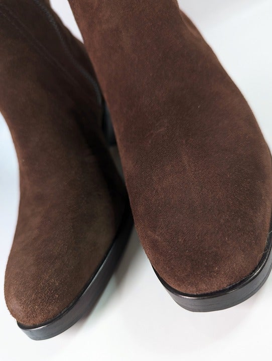 Rag & Bone Women's Hazel Tall Boots Espresso Suede Leather Size 7 (MSRP $650)