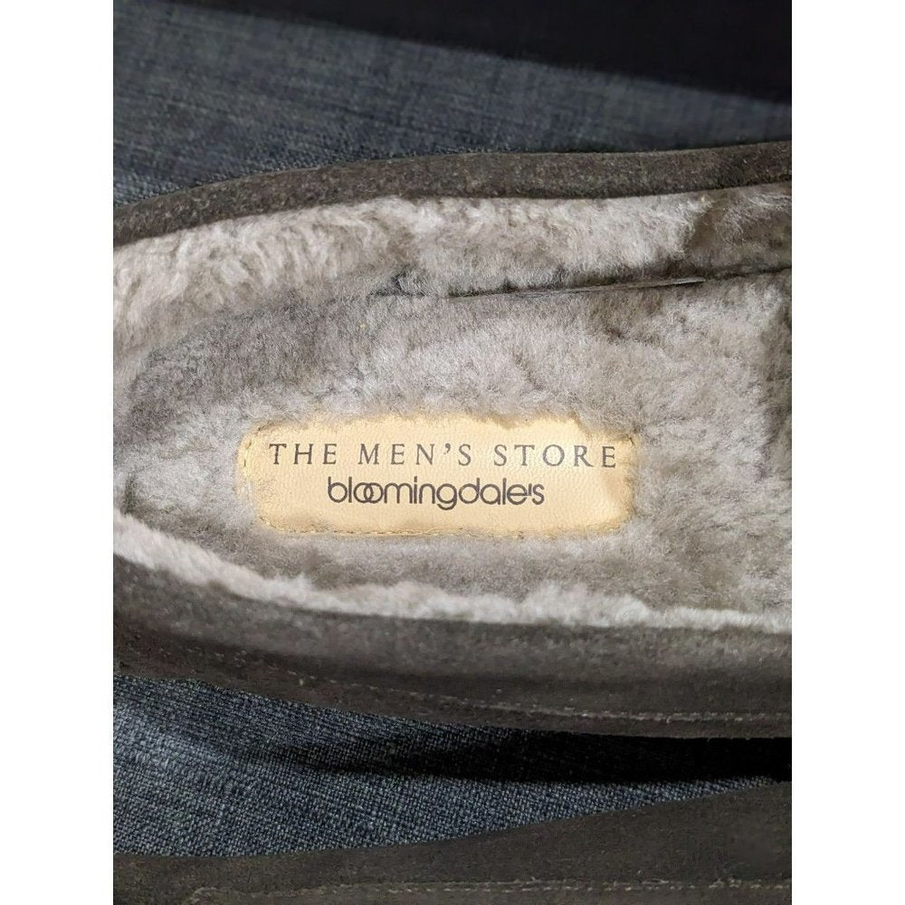 The Men's Store Bloomingdale's Shearling Dark Brown Slipper Size 10 (MSRP $145)