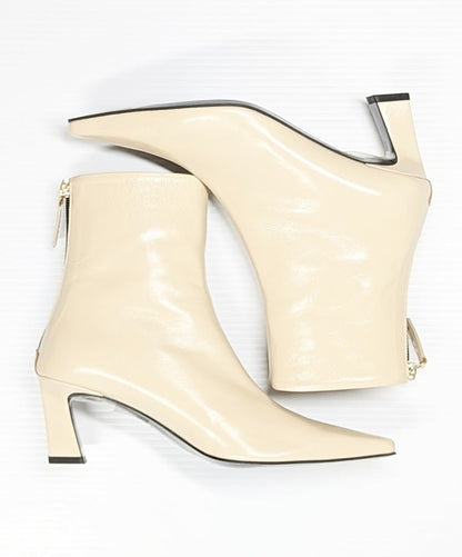 Reike Nen Women's Slim Lined Ankle Boots Cream Leather Size 36 EU (MSRP $460)