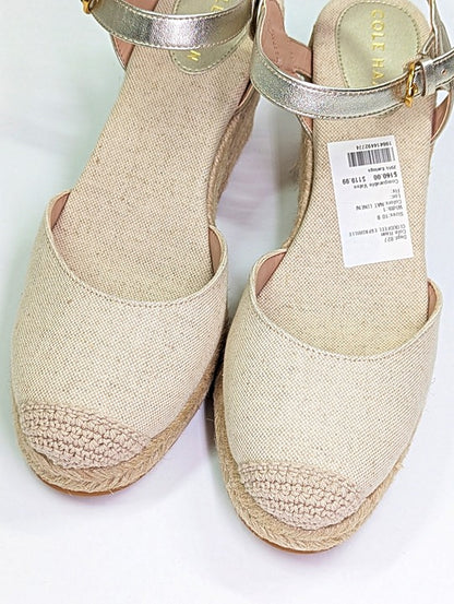 Cole Haan Cloudfeel Women's Espadrille Wedge Heels Linen Size 10 (MSRP $160)