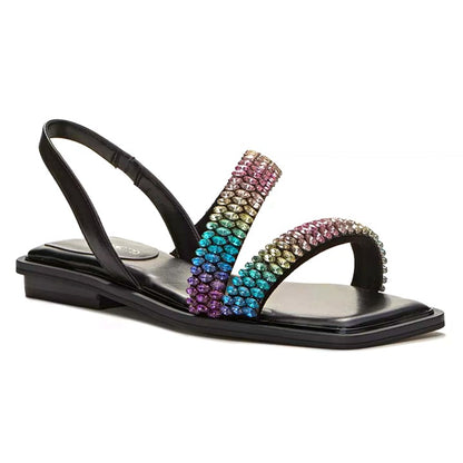 Vince Camuto Women's Prizza Crystal Embellished Sandals Size 7 (MSRP $129)