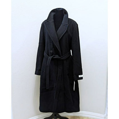 DKNY Petite Notched-Collar Double-Breasted Wrap Coat Size XL 16-18 (MSRP $350)