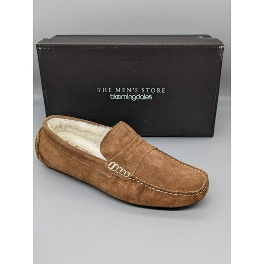 The Men's Store Bloomingdale's Shearling Brown Slipper Size 10 (MSRP $145)