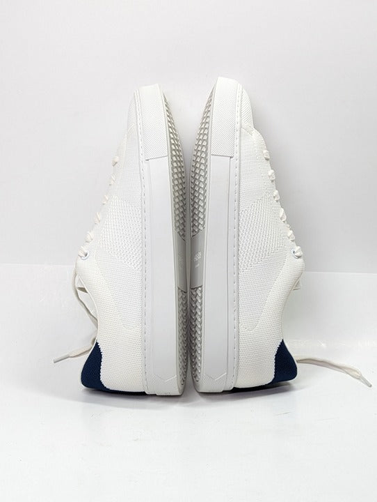 GREATS Men's Royale Knit Lace Up Sneakers White Navy Size 10 (MSRP $179)