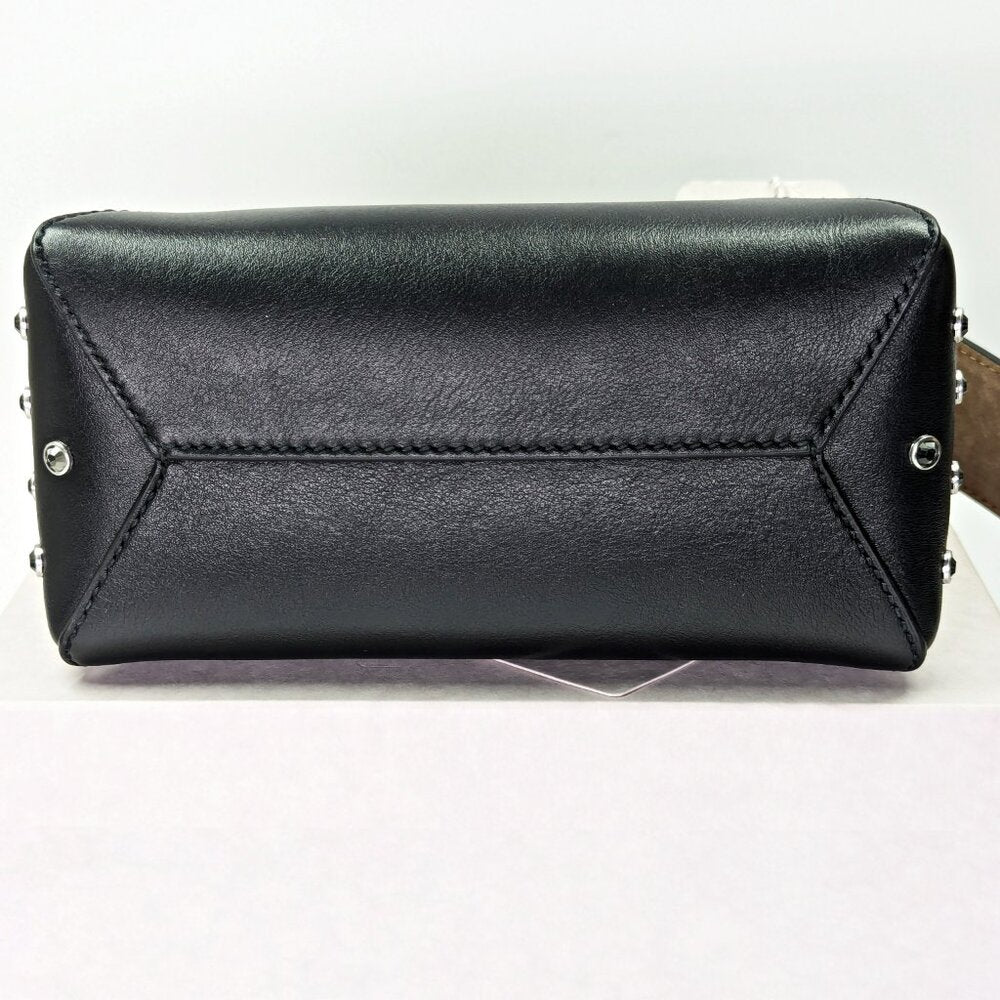 Jimmy Choo Diamond Hobo Black Leather Crystal Shoulder Bag (MSRP $1,595)