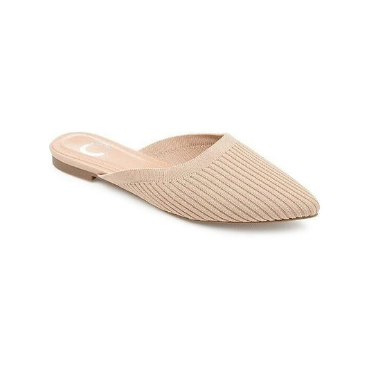 Journee Collection Women's Aniee Flat Slip On Slip-On Mule Beige Size 6 NWOB