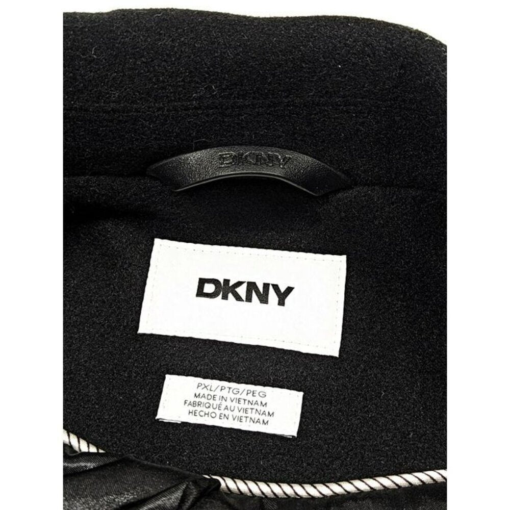 DKNY Petite Notched-Collar Double-Breasted Wrap Coat Size XL 16-18 (MSRP $350)
