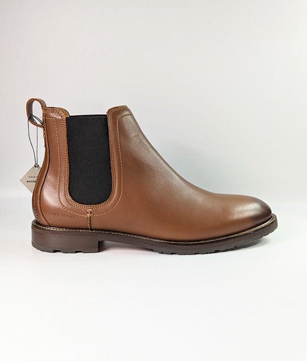 Cole Haan Men's Warner Grand Chelsea Boot Brown Leather Size 9.5 M (MSRP $350)