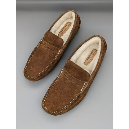 The Men's Store Bloomingdale's Shearling Brown Slipper Size 7 (MSRP $145)